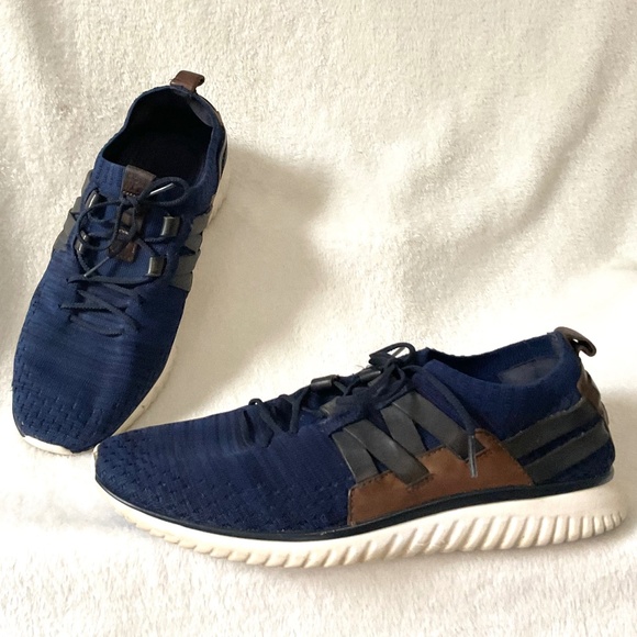 Cole Haan GrandMotion Lace Up Woven Comfort StitchLite Sneakers Sz 9.5M - Picture 1 of 13